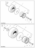 Wheels  Tires Group Diagram and Parts List for GT255400 2690630 Snapper Lawn Tractor