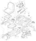 Seat  Seat Deck Group Diagram and Parts List for GT25540 2690742 Snapper Lawn Tractor