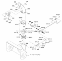 Discharge Chute Group Diagram and Parts List for H824RX 1695851 Snapper Snow Blower