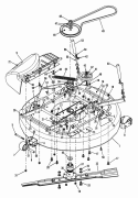 33 Mower Deck Assembly Diagram and Parts List for HZS14330BVE  Snapper Lawn Tractor