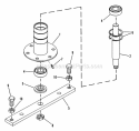 33 Spindle Assembly Diagram and Parts List for HZS14330BVE  Snapper Lawn Tractor