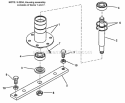Spindle Assembly Diagram and Parts List for HZS14331BVE  Snapper Lawn Tractor
