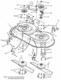 Mower Deck Assembly (Part 1) Diagram and Parts List for HZS14381BVE  Snapper Lawn Tractor