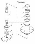 42 Spindle Assembly Diagram and Parts List for HZ15420KVE  Snapper Lawn Tractor