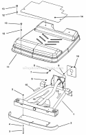 Part Location Diagram of 7047031YP Briggs and Stratton Weld frame front