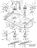 Mower Deck Assembly (Part 1) Diagram and Parts List for HZS15422KVE  Snapper Lawn Tractor