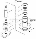 Spindle Assembly Diagram and Parts List for HZS15422KVE  Snapper Lawn Tractor