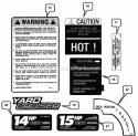 Decals (Part 2) Diagram and Parts List for HZS18482BVE  Snapper Lawn Tractor