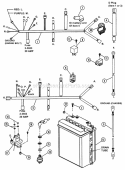 Electrical Components Diagram and Parts List for HZS18482BVE  Snapper Lawn Tractor
