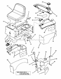 Fuel Tank  OperatorS Seat Diagram and Parts List for HZS18483BVE  Snapper Lawn Tractor