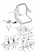 Seat Assembly (Ferris) Diagram and Parts List for HZT21481BV 7800026 Snapper Lawn Tractor