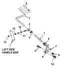 Chute Crank Control Diagram and Parts List for I4223  Snapper Snow Blower