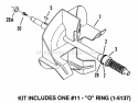 7061100 Impeller Repair Kit Diagram and Parts List for I5222  Snapper Snow Blower