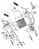 Handles Controls (Single Handle Type) Diagram and Parts List for EI7243  Snapper Snow Blower