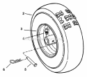 Wheel And Tire Assembly Diagram and Parts List for EI55223  Snapper Snow Blower