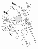 Handles Controls (Single Handle Type) Diagram and Parts List for EI7244  Snapper Snow Blower