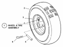 Wheels Diagram and Parts List for EI7244  Snapper Snow Blower