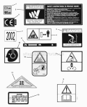 Decals (Part 1) Diagram and Parts List for EI7244  Snapper Snow Blower