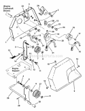 Engine Pulleys Idler Clutch System Diagram and Parts List for EI7244  Snapper Snow Blower