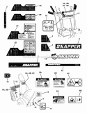 Decals Diagram and Parts List for EI75246 7800138 Snapper Snow Blower