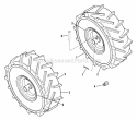 Wheels Tires Rims Diagram and Parts List for IR4001 85329 Snapper Tiller