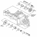 Axle Shaft Assembly Diagram and Parts List for K55  Snapper Lawn Tractor