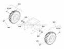 Wheels  Tires Group Diagram and Parts List for L1226EX 1696010 Snapper Snow Blower