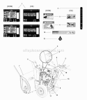 Decals Group Diagram and Parts List for L1530E 1695332 Snapper Snow Blower