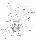Engine  Frame Group Diagram and Parts List for L1732EX 1695856 Snapper Snow Blower