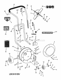 Blower Assembly (Series 1) Diagram and Parts List for LBC6151BV 7085921 Snapper Leaf Blower / Vacuum