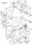 Transmission Assembly Parts Diagram and Parts List for LT11001  Snapper Lawn Tractor