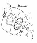 Front Wheels Diagram and Parts List for LT11001  Snapper Lawn Tractor