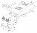 Hood Bumper  Components Diagram and Parts List for ELT125D331KV  Snapper Lawn Tractor