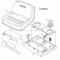 Seat Support Components Diagram and Parts List for ELT120G30AB  Snapper Lawn Tractor