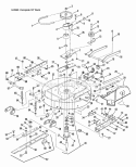 Cutting Deck Belts Brakes Diagram and Parts List for LT12D330B  Snapper Lawn Tractor