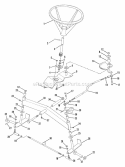 Steering  Front Axle Parts Diagram and Parts List for LT12D330B  Snapper Lawn Tractor