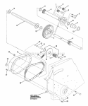 Transmission Assembly Parts Diagram and Parts List for LT12D330B  Snapper Lawn Tractor