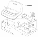Seat Support Components Diagram and Parts List for ELT130G38AB  Snapper Lawn Tractor