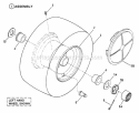 Wheels - Front Diagram and Parts List for ELT130G38AB  Snapper Lawn Tractor