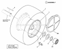 Wheels - Rear Diagram and Parts List for ELT130G38AB  Snapper Lawn Tractor