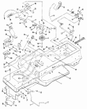 Blade Engagement  Transmission Controls Diagram and Parts List for ELT130G38AB  Snapper Lawn Tractor