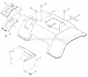 Rear Fender  Components Diagram and Parts List for ELT130G38AB  Snapper Lawn Tractor