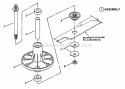 Spindle Assembly - 38 Cutting Deck Diagram and Parts List for LT125H382KV 80381 Snapper Lawn Tractor