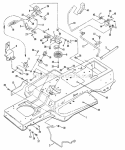 Blade Engagement  Transmission Controls Diagram and Parts List for LT140H38ABV 80561 Snapper Lawn Tractor
