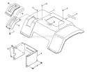 Rear Fender  Components Diagram and Parts List for LT140H38ABV 80561 Snapper Lawn Tractor