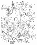 38 Cutting Deck Belts Brakes Diagram and Parts List for LT140H38ABV 80561 Snapper Lawn Tractor