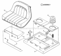 Seat Support Components Diagram and Parts List for LT140H38ABV 80561 Snapper Lawn Tractor