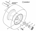 Wheels - Rear Diagram and Parts List for LT140H38ABV 80561 Snapper Lawn Tractor