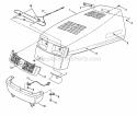 Hood Bumper  Components Diagram and Parts List for LT140H38ABV 80561 Snapper Lawn Tractor