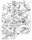33 Cutting Deck Belts Brakes Diagram and Parts List for ELT145H33FBV 84360 Snapper Lawn Tractor